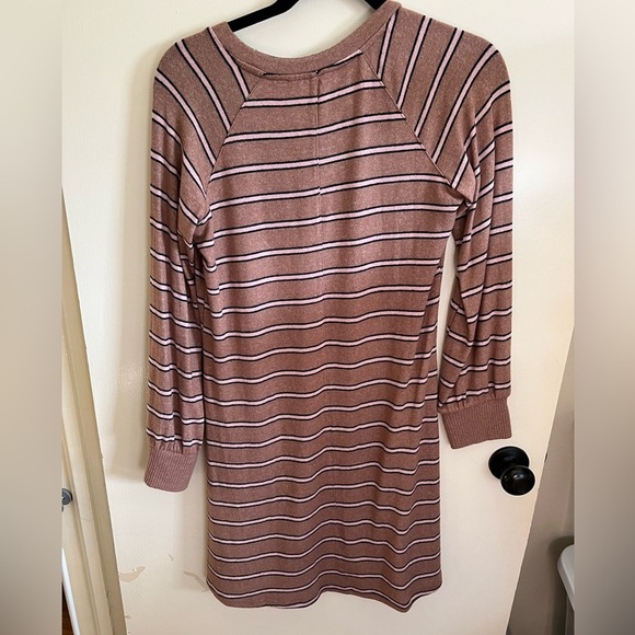 NEW Market & Spruce Pink Stripe Sweater Dress - Small - Picture 2 of 4